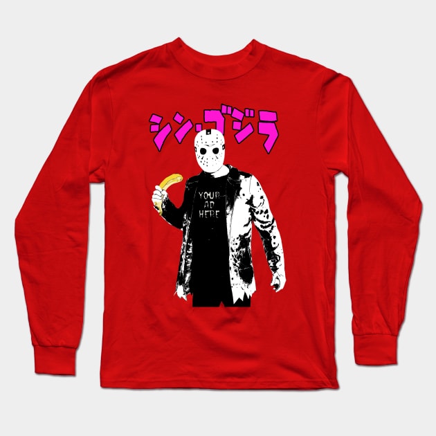 Your Ad Here | Jason Voorhees X Banana | Psychedelic Jason | Horror Star | Bad Superhero Long Sleeve T-Shirt by Tiger Picasso